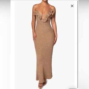 Midnight Sparkle Knit Maxi Dress